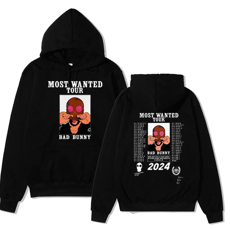 

Rapper Bad Bunny Most Wanted Tour Hoodies Men Nadie Sabe Lo Que Va A Pasar Manana Graphic Printed Sweatshirts Oversized Clothes