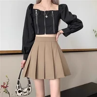Jupe-short JK pour femme, style preppy, anti-exposition, motif écossais gris, nouvelle collection printemps-automne 2024, coupe trapèze 4
