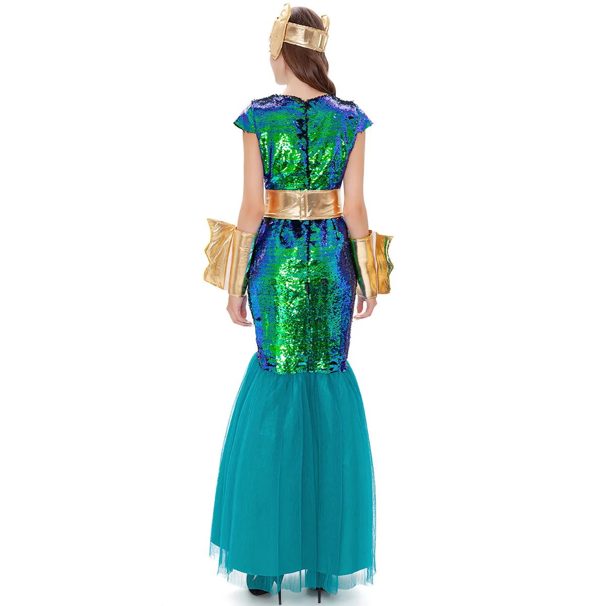 M-5XL Sea King Cosplay Costume Ancient Roman Greek Pharaoh Halloween Costume for Masquerade Ball Role-playing Uniform - Image 4