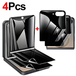 Privacy Screen Protector - Anti - Spy Flexible TPU Hydrogel Film for Foldable Phones (1/2/4 Pack Options) - Inner and Outer Coverage (4 in 1 Set)