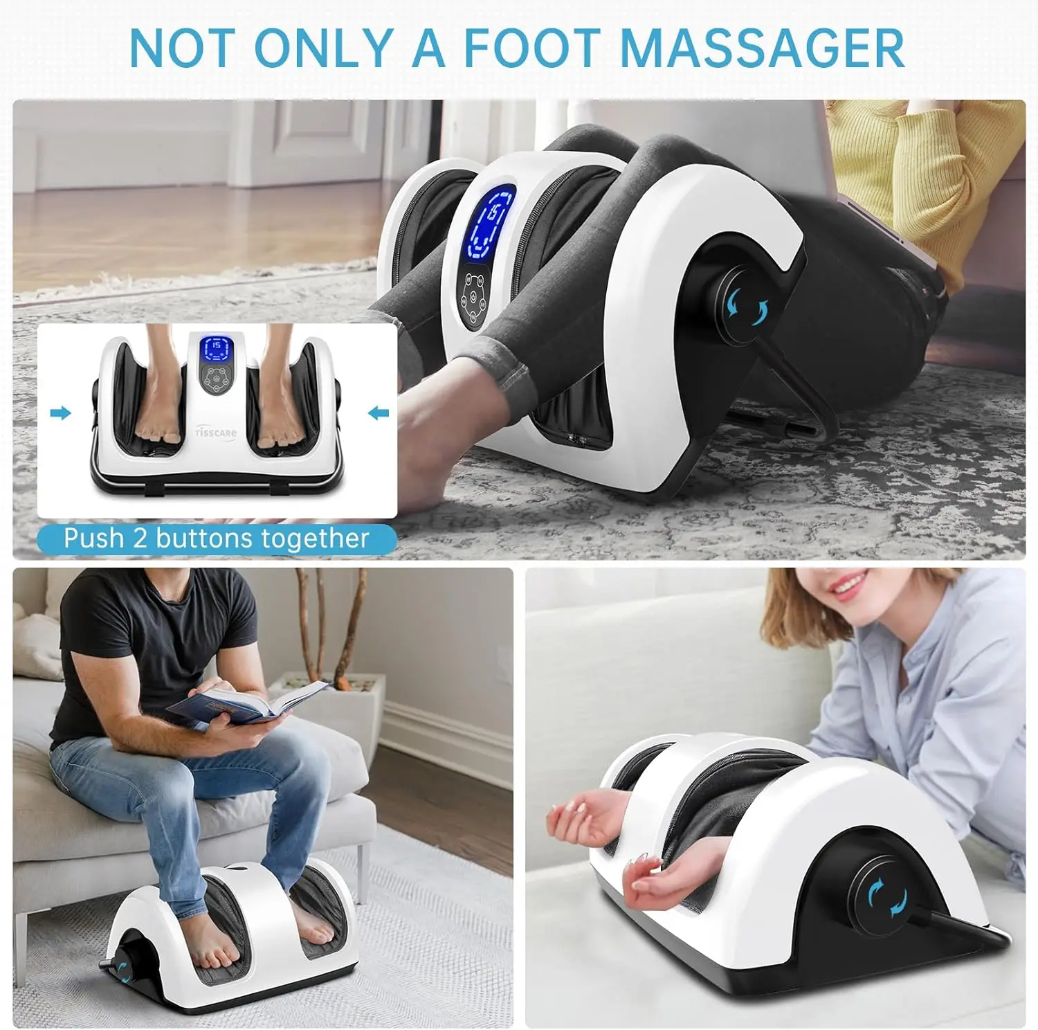 Shiatsu Foot with Heat: Foot Machine for , Plantar Fasciitis and Pain Relief-Massage Foot,