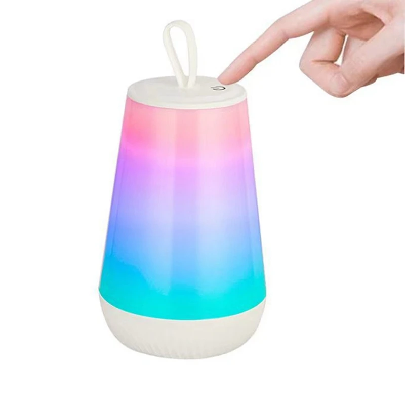 

Portable Table Lamp,Rechargeable Touch Sensor Bedside Lamp,RGB Color Changing Night Light For Bedroom Outdoor Camping