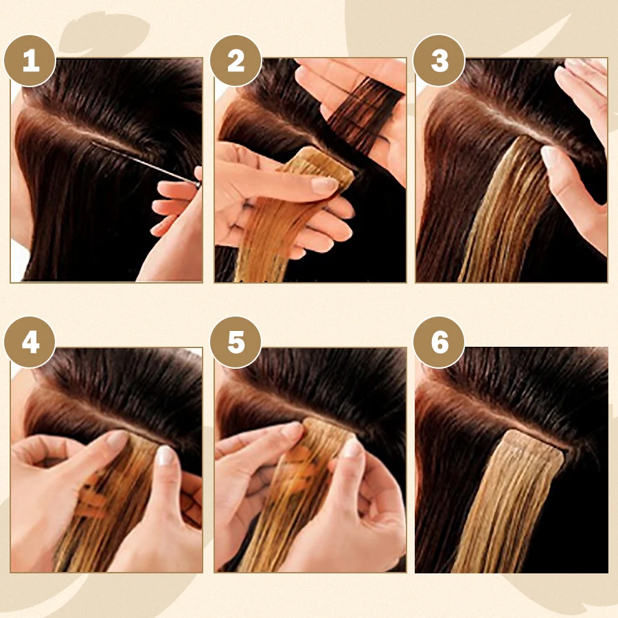 Human Hair Extensions Hair Extensions Neitsi Invisible Tape Hair Extensions Hand Tied Tape in Hair Extensions Human Natural Straight Adhesive Extension 20pc