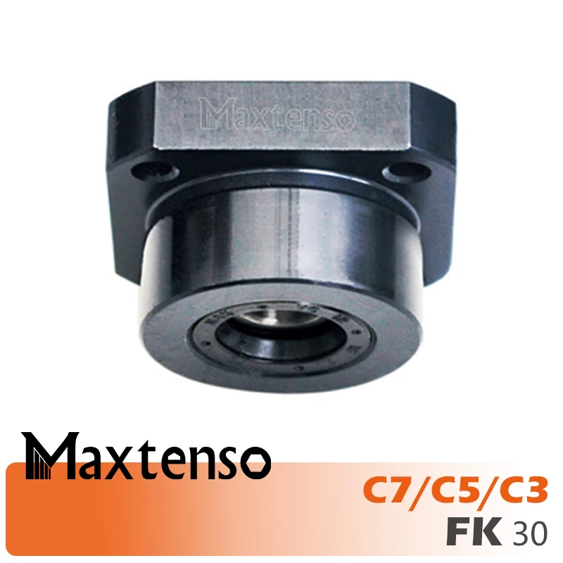 

MAXTENSO FK30 блок поддержки шарикового винта, профессиональный фиксированный боковой C3 C5 C7 TBI SFU CNC части, высокая точность FKFF CNC части