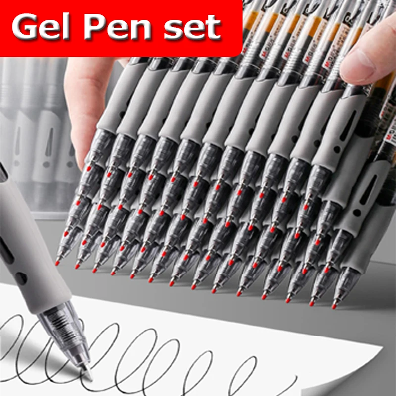 Retractable gel Pen set Neutral Pen fastdry smooth writing 0.5mm Black