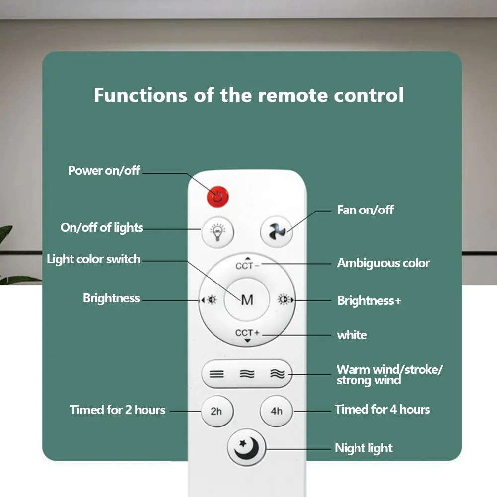 40W Decorative Ceiling Fanlight with Remote Control Creative Fan Lamp 3 Colors Adjustable Chandelier Fan Lamp for Living Room