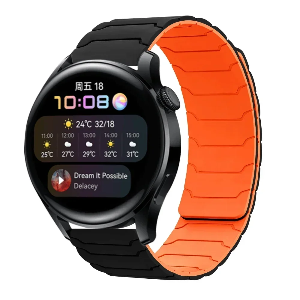 Premium Silicone Magnetic Watchband, 20mm/22mm - Universal Fit