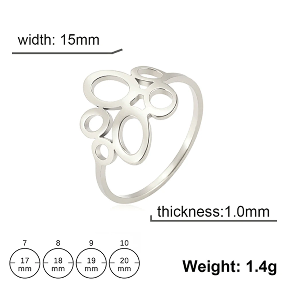 Skyrim donne anello geometrico irregolare In acciaio inox minimalista anelli ovali Kpop gioielli di moda regalo per l'amante nuovo In