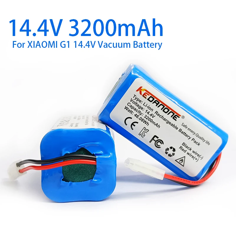 

New 4S1P 14.4V 3200mAh 18650 Lithium-Ion Battery Pack Is Suitable For XIAOMI MIJIA Mi Robot Vacuum-Mop Essential G1 MJSTG1, SK