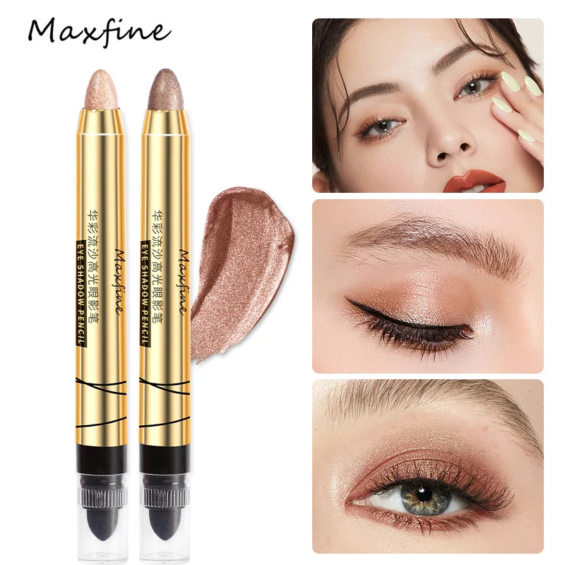 6 Colors Make Ups MAXFINE Highlight Eyeshadow Pencil Set Wholesale Contouring Pearlescent Brightening Without Smudging Cosmetics