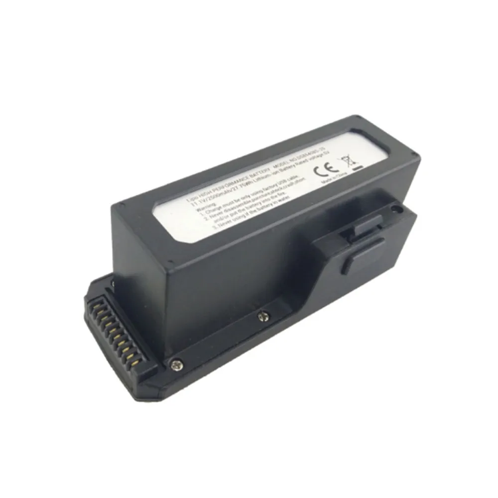 Connecteurs de la batterie Lipo 11.1V 2500mAh pour drone SJRC F11 F115G, câbles rouges et noirs.