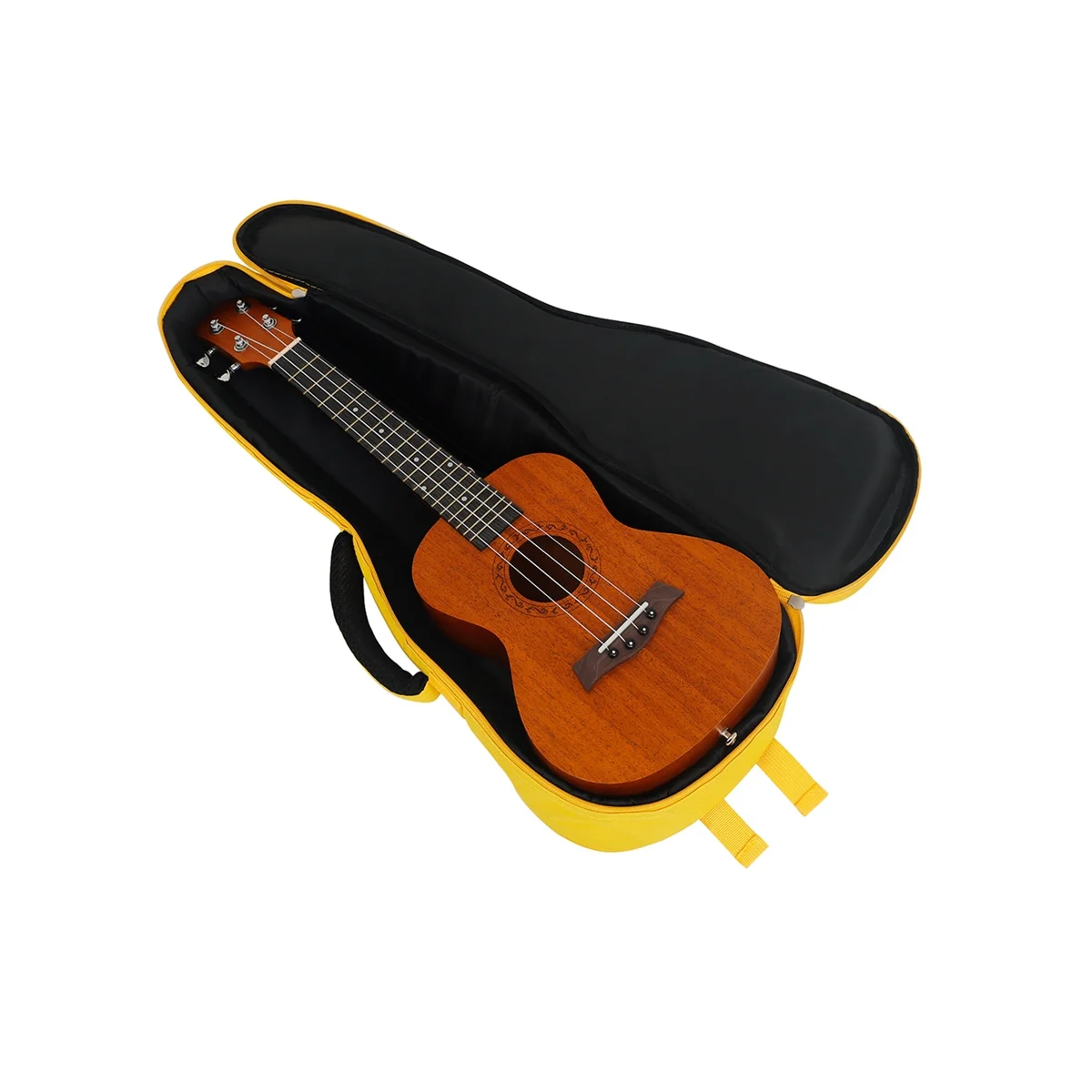 

23 Inch Small Guitar Bag Transparent Side Pocket Ukulele Bag Portable Backpack