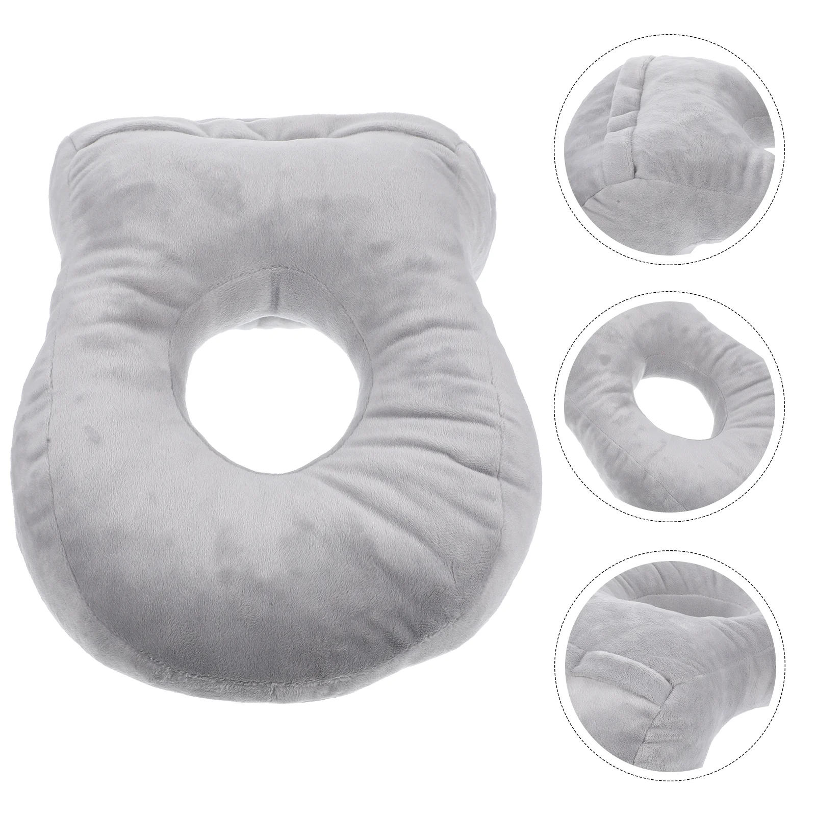 Single Hole Ear Pillow Piercing Stickers Soft Donut Office Accessories Travel Desktop Sleep Nap Round Small