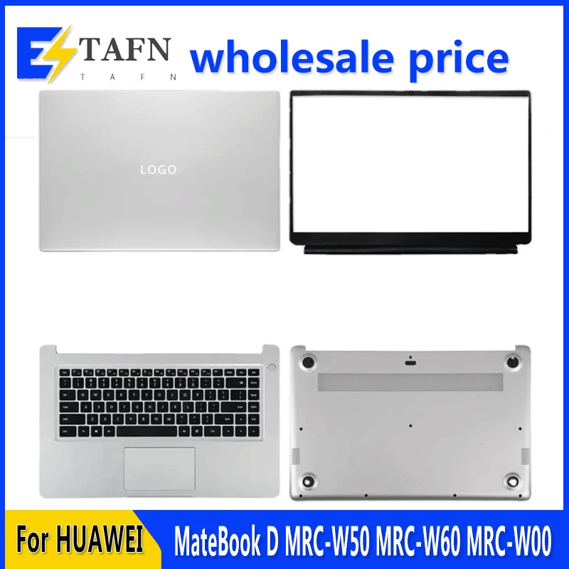 Nuovo Per Huawei Matebook D Mrc-W50 Mrc-W60 Mrc-W00 Pl-W19 Laptop Lcd Cover Posteriore Cornice Anteriore Tastiera Inferiore Poggiapolsi Superiore