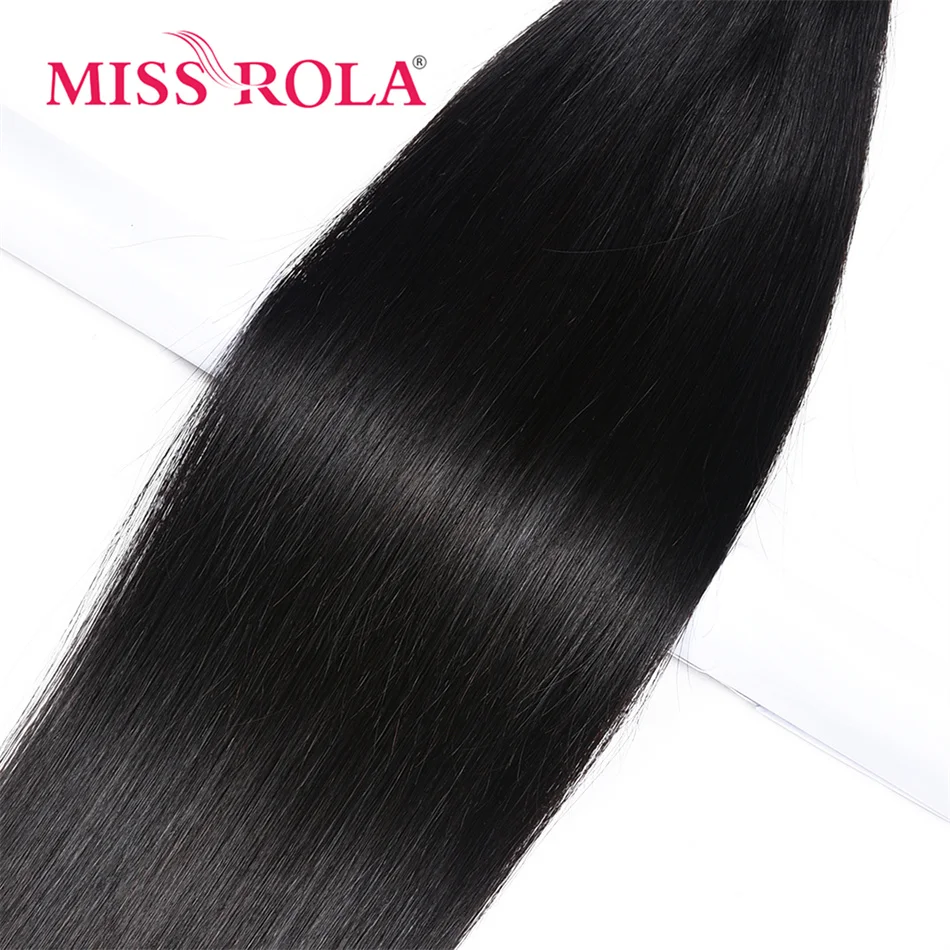 Miss Rola 10A Brazilian Hair Bulk 50g/piece Human Hair Straight Extensions Natural Color Remy Double Wefts