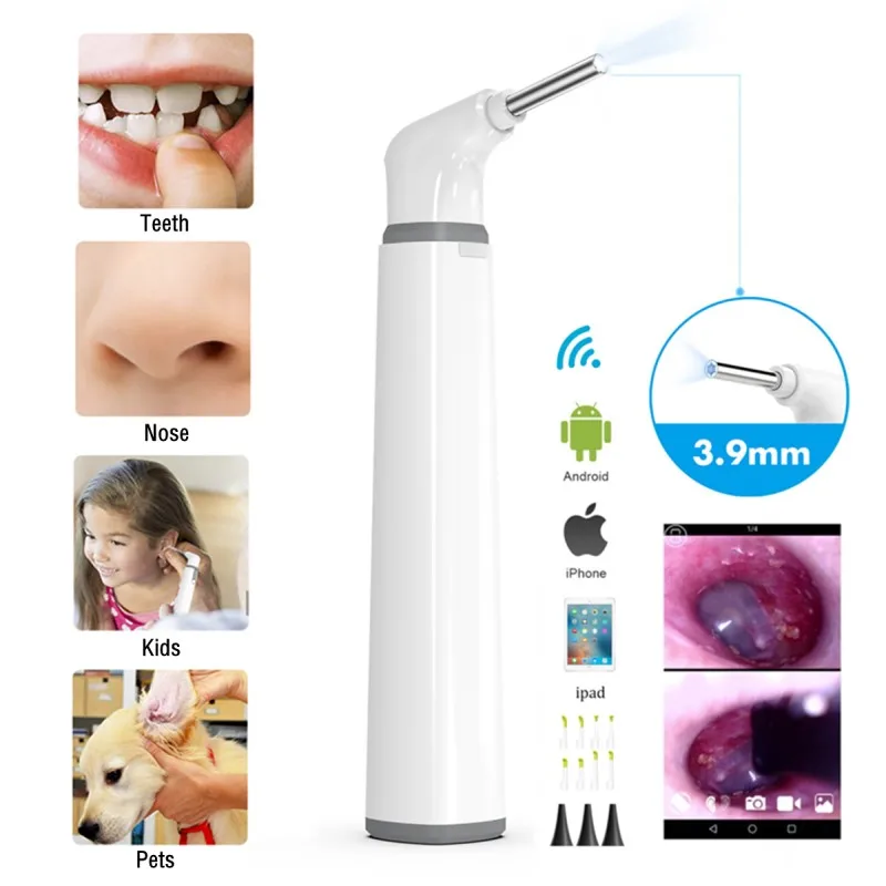 

800mah Multi-kinetic Ear Scoop Operate Freely Luminous Ear Scoop Health Care Ear Cleaner Wireless Sanitary Ear Wax Removal Tool