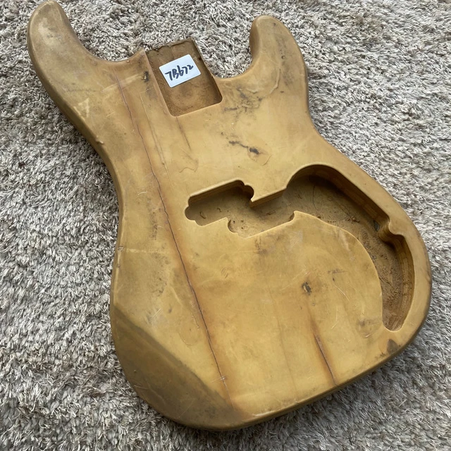Damaged PB Bass Body in Solid Basswood Unfinished Guitar DIY Part with Crack  Speica Sales TB672 - AliExpress