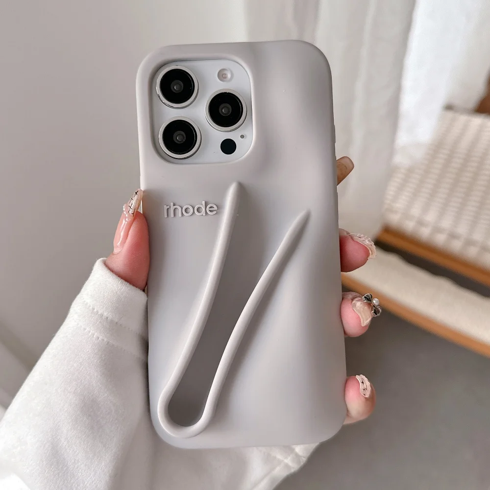 NEW Hot Case For iPhone 17 Pro Max Air 15 14 13 12 16 17 ProMax Plus Rhode Phone Cases Gray Toast Ribbon Espresso Silicone Cover