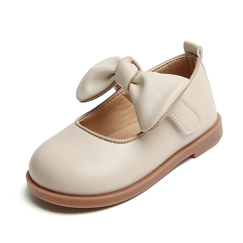 Autumn New Girls Pu Leather Shoes School Student Fashion Bowknot Princess Shoes Children Soft Non-slip Casual H296