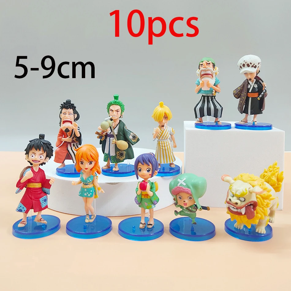 【オンライン限定商品】  Figure Anime Piece One 10Pcs/set Hot Luffy Zoro Nami Sanji コミック・アニメ