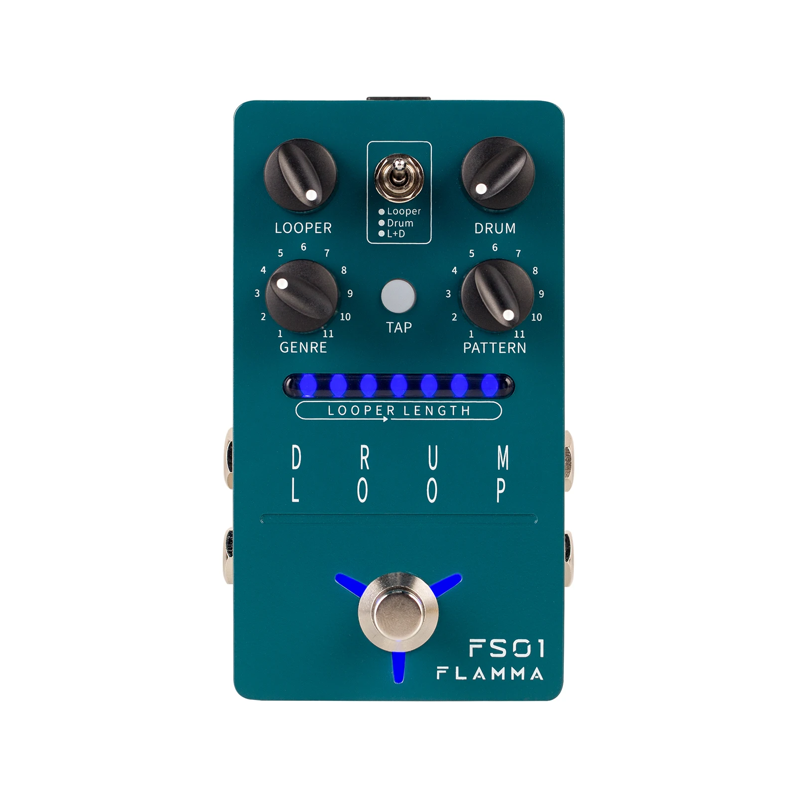 FLAMMA FS01 Drum Loop Drum Machine Looper Guitar Effects Pedal 20Min 11 Different Rhythm Styles