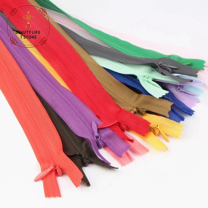 

10pcs/lot Invisible Zippers Colorful 40cm Length for Sewing Garment High Intensity Dress Pillow Cushion Zip Fastener