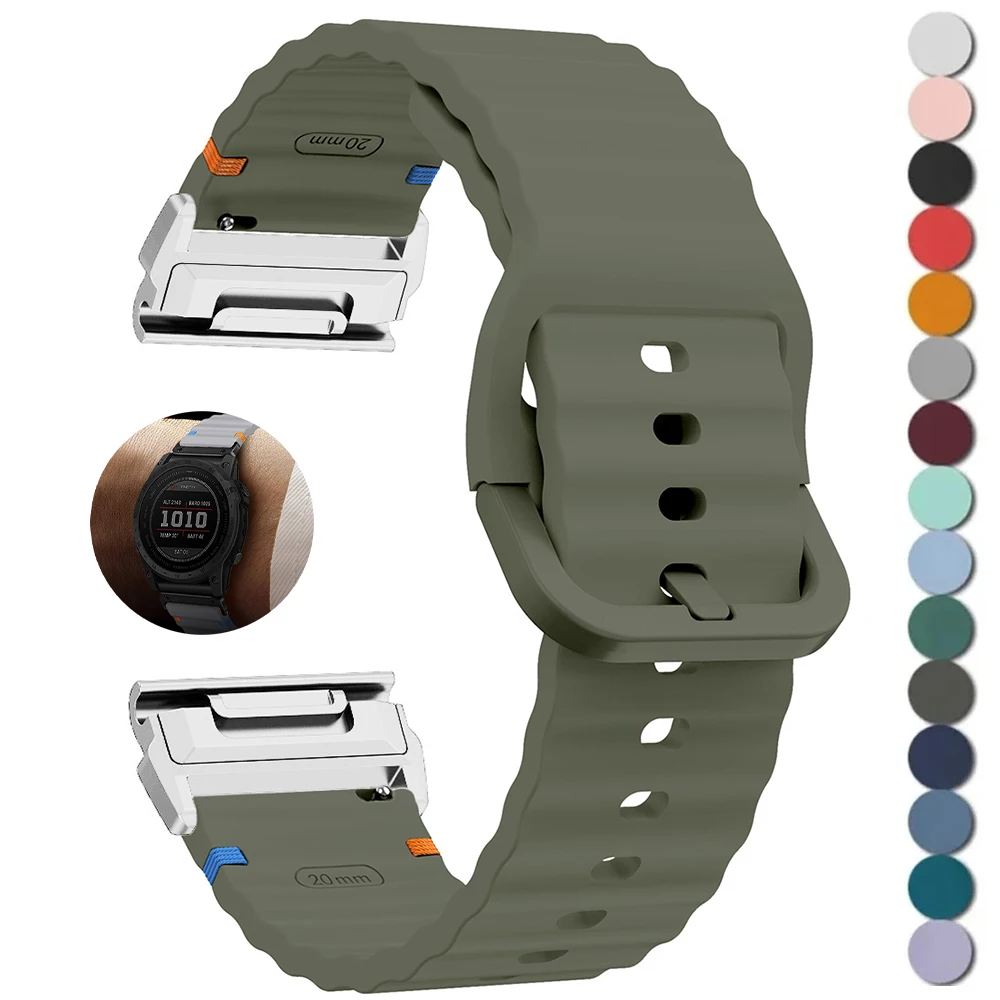 Versatile Silicone Smartwatch Strap, QuickFit Adjustment, Multiple Sizes