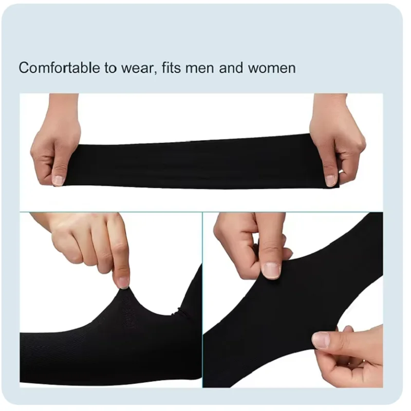 Cooling Sun Protection Arm Sleeves Sports Arm Compression Sleeve Basketball Cycling Arm Warmer Summer Running UV Protection Volleyball Sunscreen Bands 1Pairs