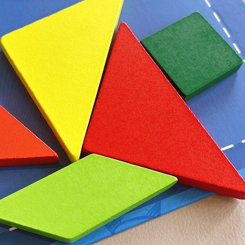 Puzzle Toys Wooden Puzzles Wooden Toys Magnetic Puzzle Toys Board Game Toys Wooden Jigsaw Magnetic Tangram 3D Puzzle Book Educational Toys Children Montessori learning Intelligence Games kids Gifts