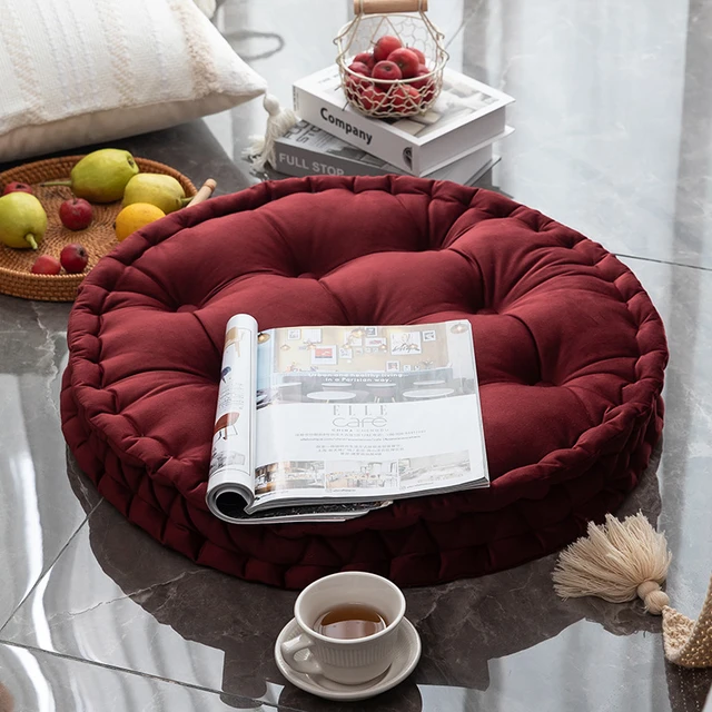 Oversized Velvet Round Floor Seat Cushion With Handle Chair Cushion Super  Soft Comfy for Yoga Living Room Sofa Balcony - AliExpress