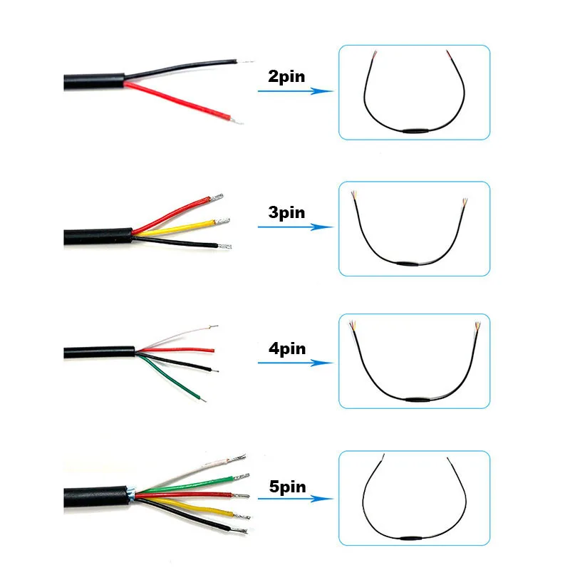 Waterproof DC Electric Bicycle Connector - 20CM Wiring