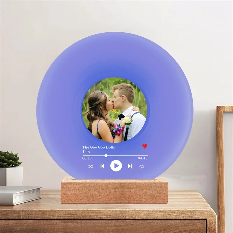 Vinyl record plaque gift idea for music lovers and couples