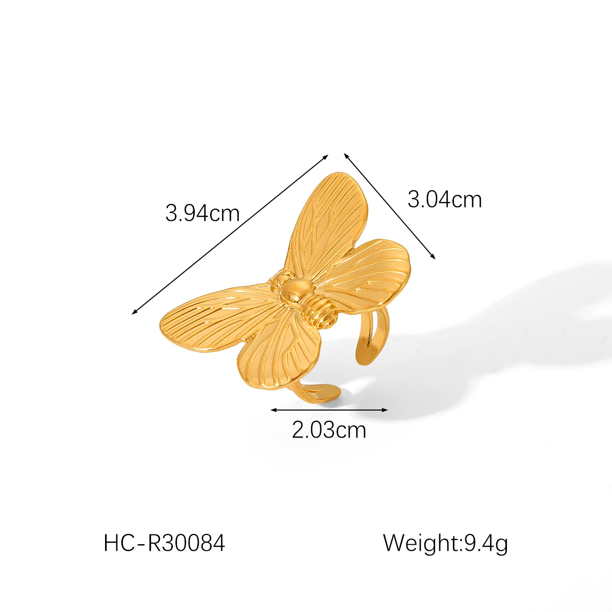 Elegante Edelstahl Big Bloom Blumenringe für Frauen Goldfarbe Sonne Seestern Offener Ring Fingerschmuck Hochzeit Ihr Geschenk Punk – Detail 15