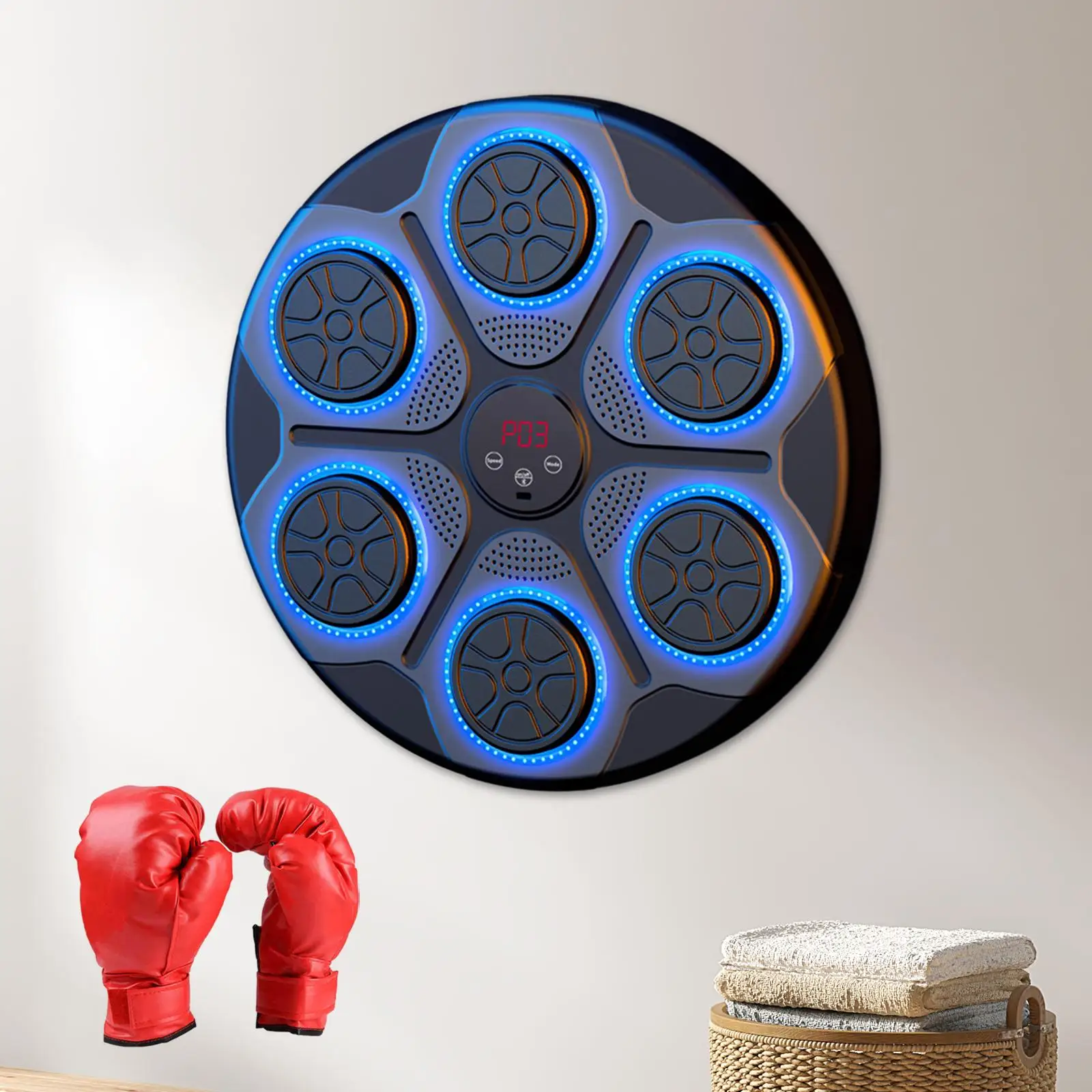 Music Boxing Machine Wall Target Reaction Target for Fitness Exercise Indoor