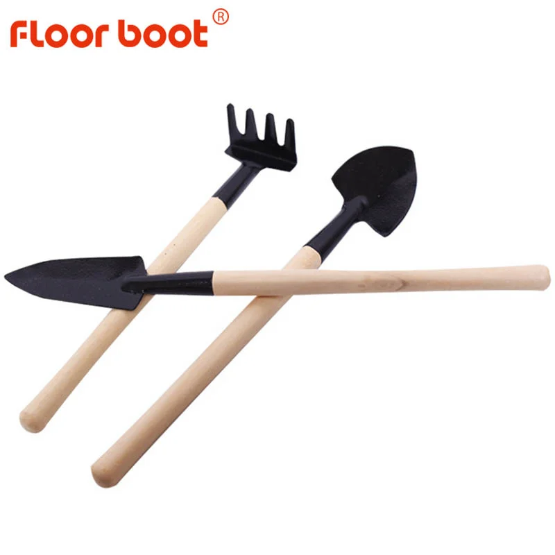 3Pcs gardening tools set gardening shovel small rake and hand trowel mini indoor garden tools gifts
