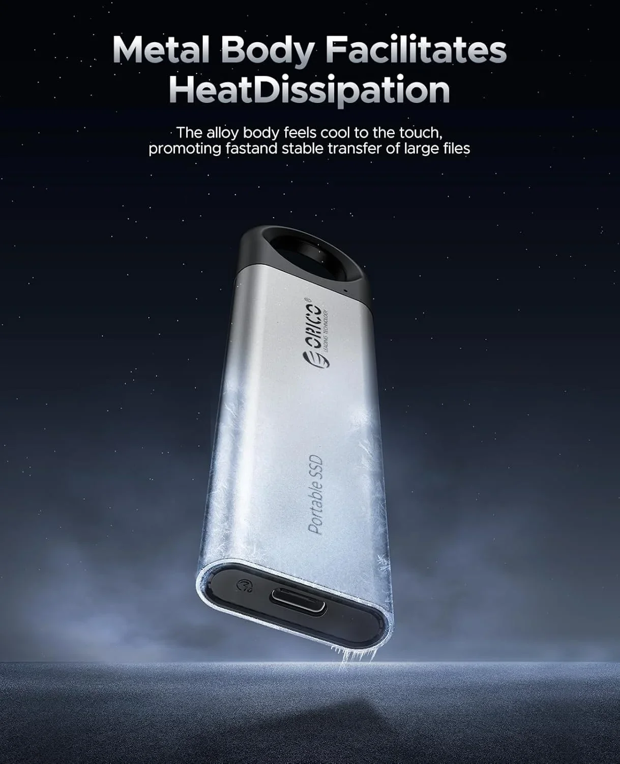 ORICO ポータブルSSD C10 1TB ORICO 1TB External SSD Up to 1050MB/S Hanging Hole Design