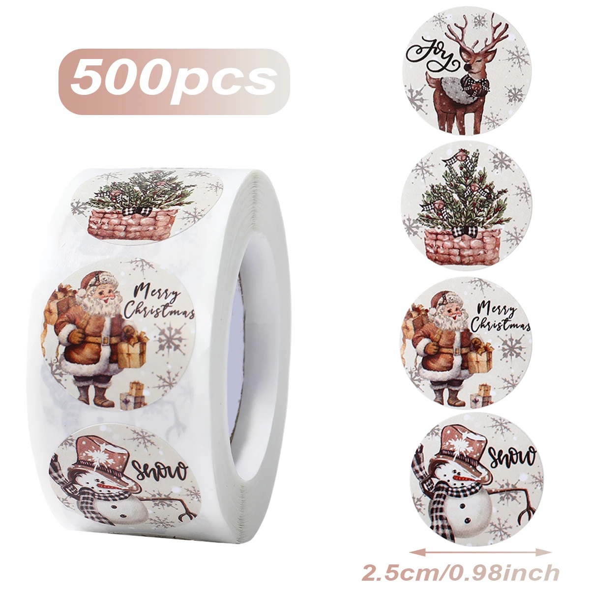 Caja de regalo de Navidad pegatinas decoración navideña para el hogar 2024 Navidad Kerst decoración navideña Noel Kerst Feliz Año Nuevo regalo 2025