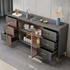 Closet Tall Kitchen Cabinet Sideboard Bar Glass Wine Dining Metal Cabinet Pantry Storage Muebles Kitchen Complete Furniture 4