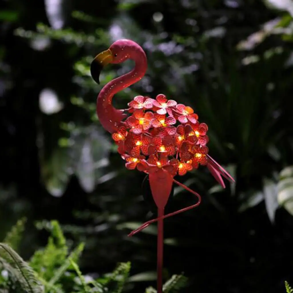 Outdoor Solar Flamingo Garden Lights Ground Path Lights for Wedding Party