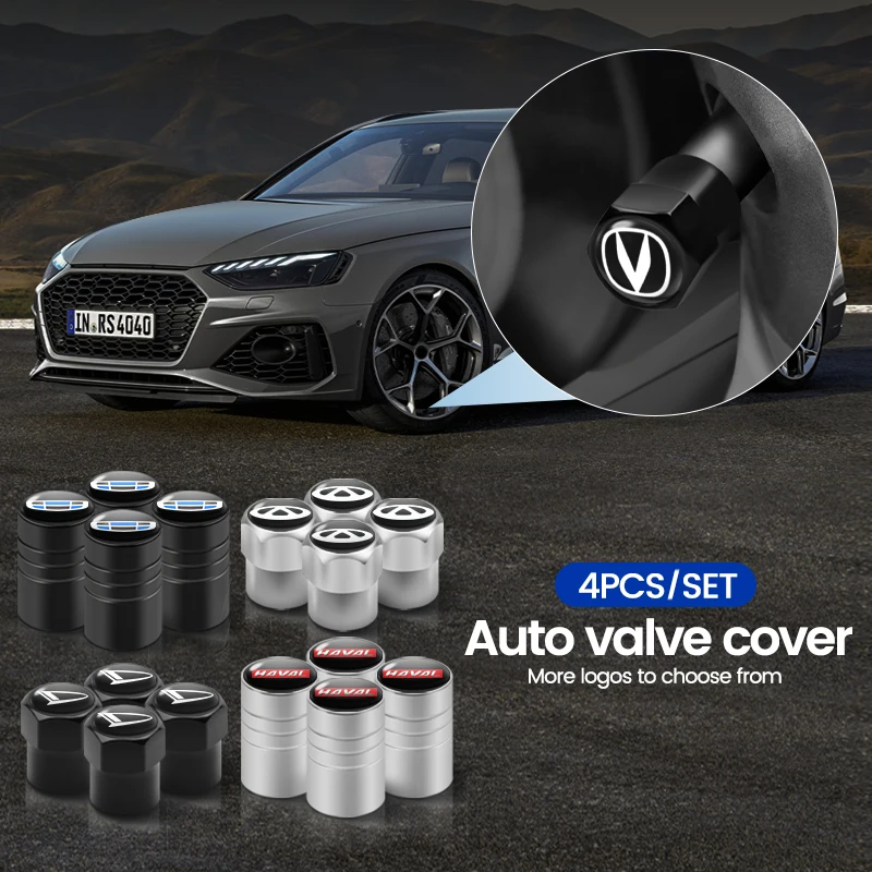 Car Tyre Inflator Valve Caps Wheel Tire Stem Valve Covers Auto