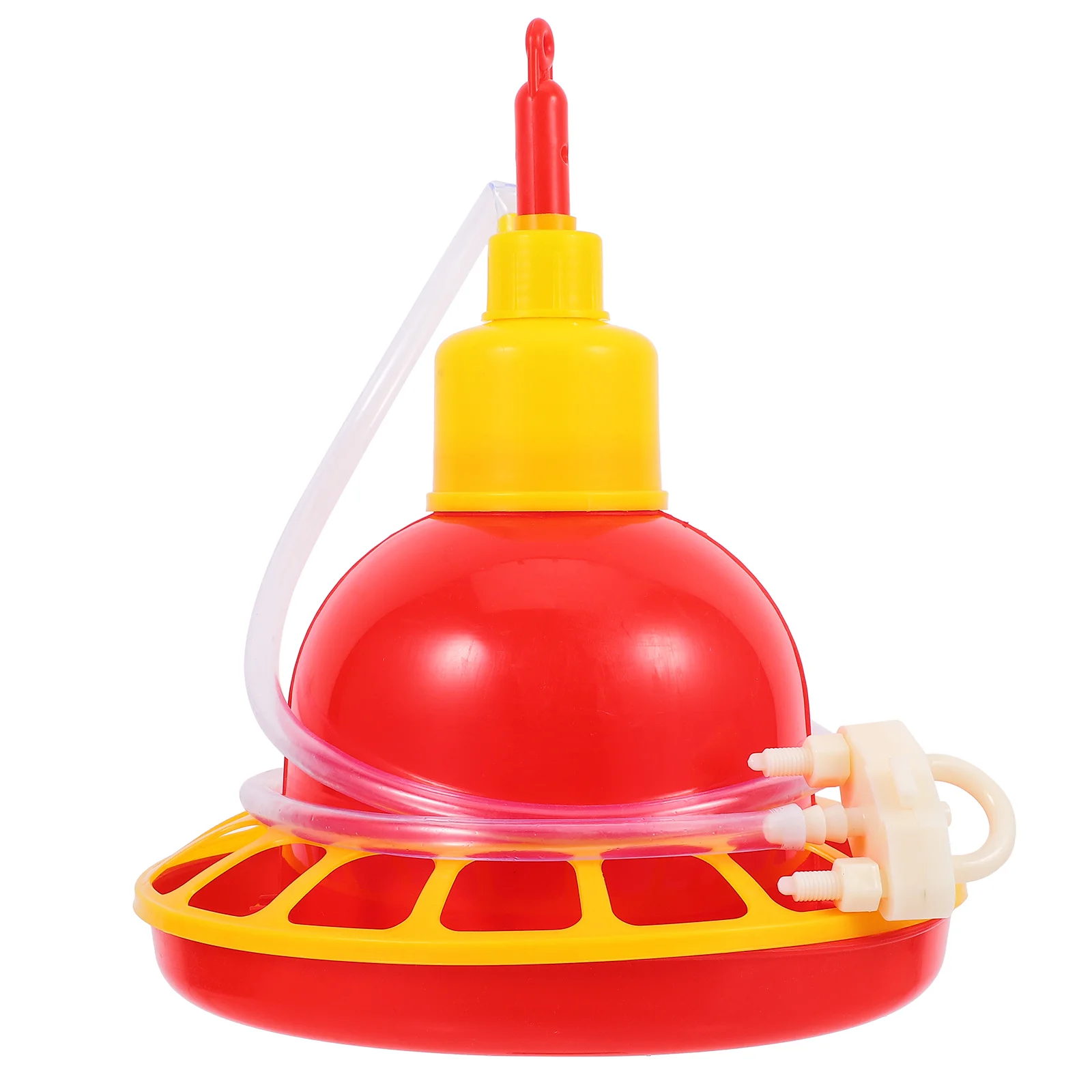 

Water Feeder Chicken Waterer Farming Tool Feeding Supplies Red Plastic Poultry Container