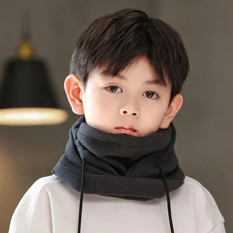 1 PC Winter Children Balaclava Hat Thicken Warm Plush Fleece Ski Cycling Cap Outdoor Windproof Kids Boys Girls Hood Beanie