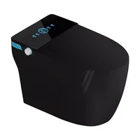 New Design Automatic Ceramic Bathroom Electric Black Smart Wc Toilet Bowl Bidet Intelligent with Remote Control 1