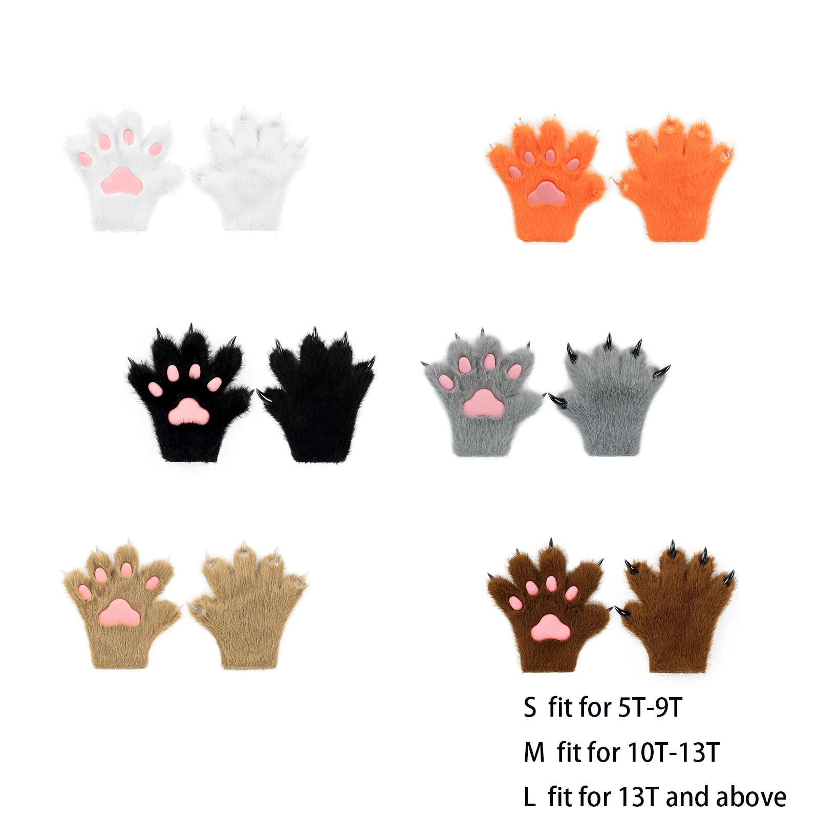 Wolf Pfoten Handschuhe - Kunstpelz Handschuhe Für Cosplay Und Halloween