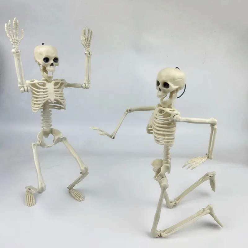 

Halloween Movable Skeleton Fake Human Bones Life Skull Party Home Bar Decorations Haunted House Horror Props Ornament Toys