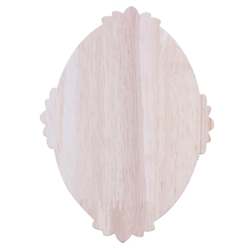 

2X Retro Wood Ornament Applique Carving Ornament For Cabinet Door Furniture Decoration(13X9cm)