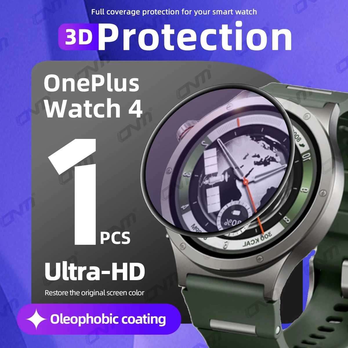 Ultra-HD Full Coverage 3D Screen Protector for Smartwatch - Anti-Scratch Protective Film