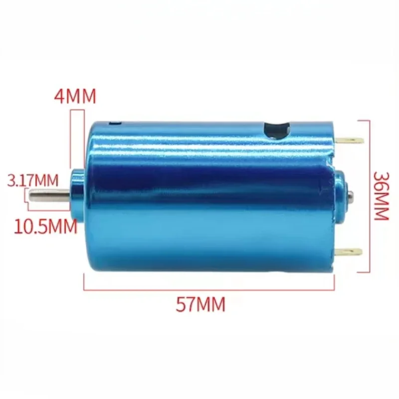 Moteur RC 36mm 3.17mm Arbre 6-24V Haute Vitesse 30000tr/min