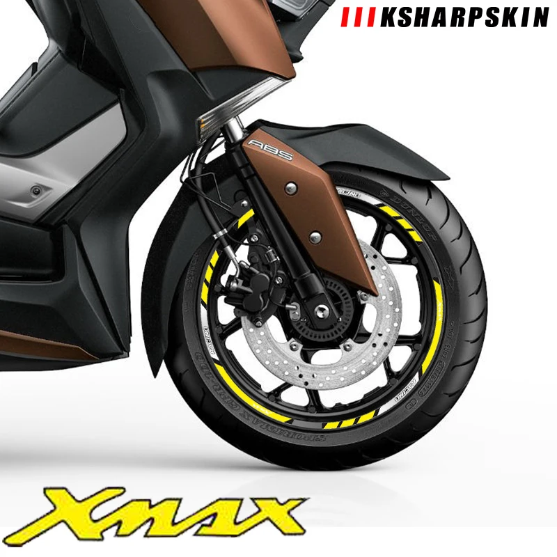 

Светоотражающие полосатые наклейки с внутренним кольцом для мотоциклетных шин, многоцветные водонепроницаемые наклейки для YAMAHA XMAX