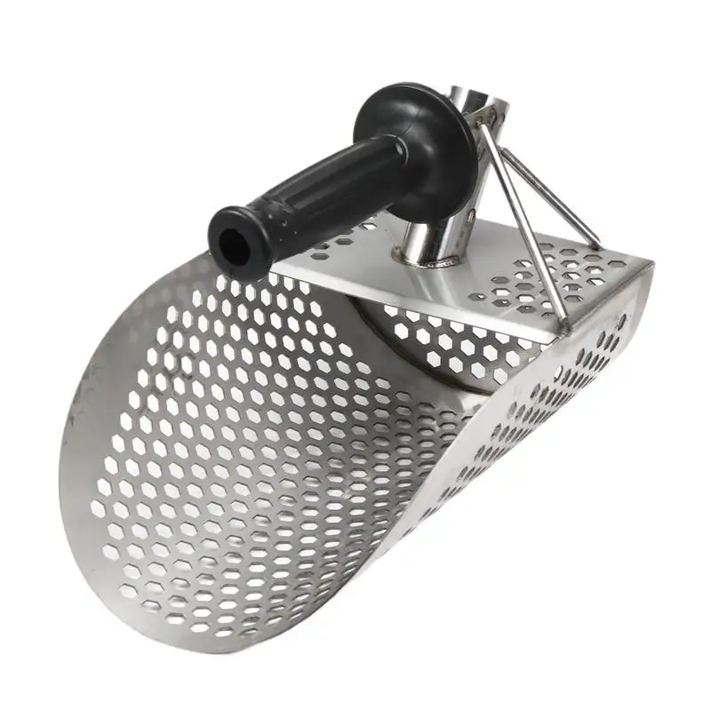 Stainless Steel Beach Sand Scoop Hex Shovel Sanding Sifting Shovel Treasure Detecting Tool Garden Gadgets Metal Detecting Access